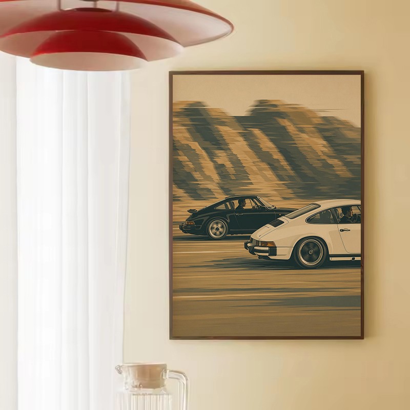 لوحة قماشية بتصميم ريترو فاخر  - مراجعة Luxury Lifestyle Cars وسعره